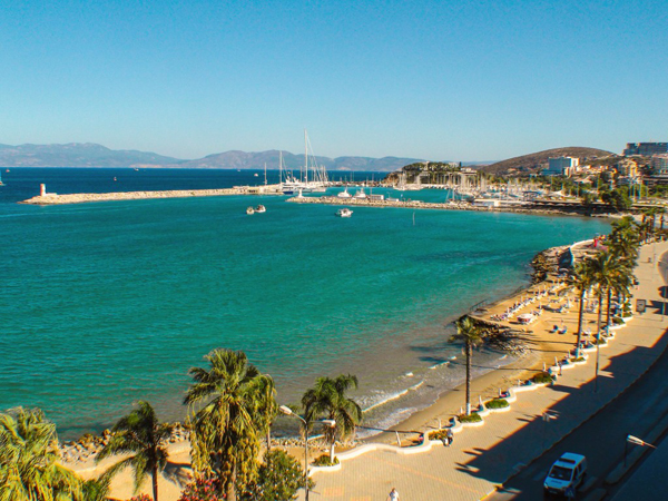 Hotel Deniz Kusadasi town beach ladies beach